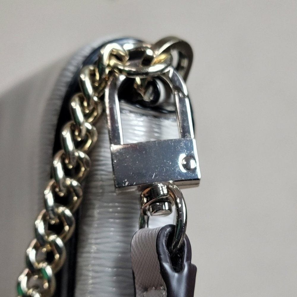 KATE SPADE Laurel Way Greer Crossbody Shoulder Bag Gray Leather Crossbody Strap - Picture 6 of 12